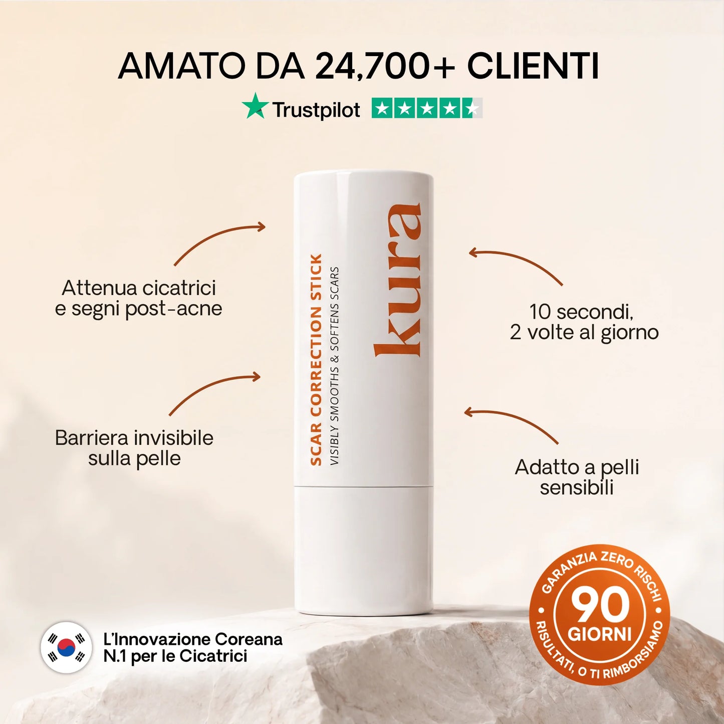 Stick Riparatore per Cicatrici da Acne